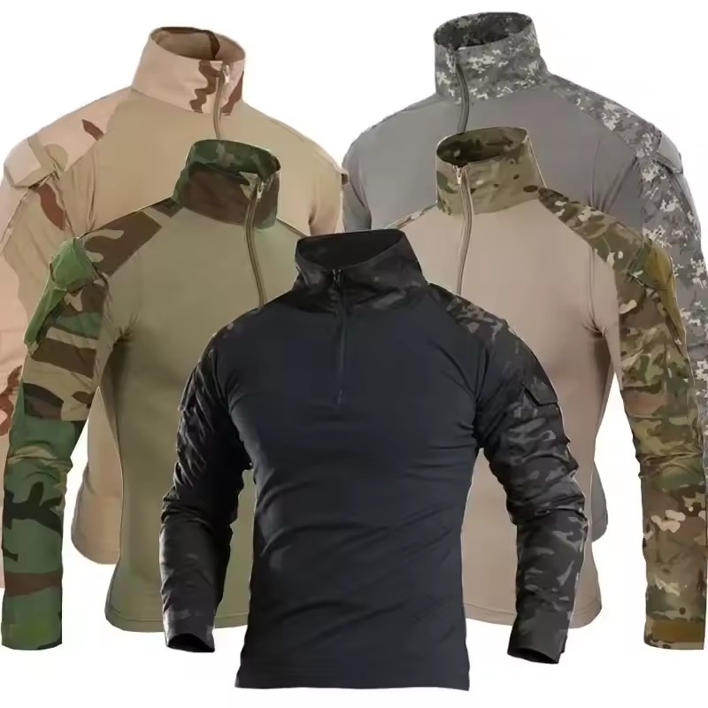 Heavy Equipment Operator Shirts - Men's Outdoor Tactical Hiking T-Shirts,Hunting Camouflage
