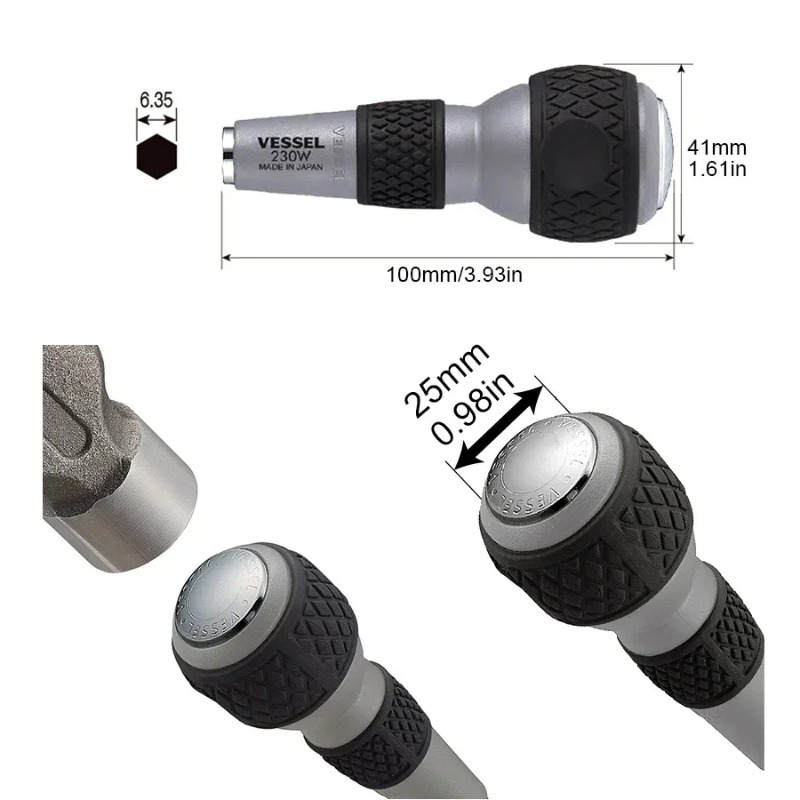 VESSEL 230W-3 Ball Grip Penetr - Heavy Equipment Repair ulasan dan harga