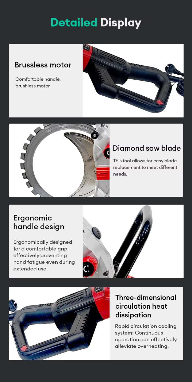 8800W Electric Power Concrete  - Electric Concrete Cutter ulasan dan harga