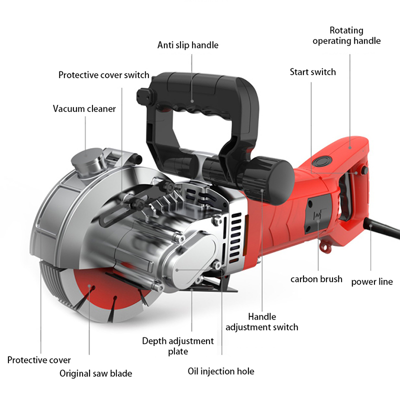 5800W High Power Wall Slotting - Electric Concrete Cutter ulasan dan harga